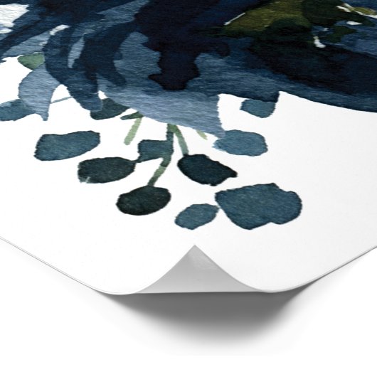 ネイビ王室のー結婚の歓迎サイン ポスター (角)