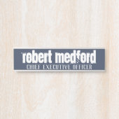 ネイビ男らしーブルーぶら下がったのドアサイン名プレート サインプレート (正面)