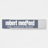 ネイビ男らしーブルーぶら下がったのドアサイン名プレート サインプレート (正面)