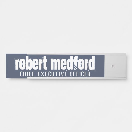 ネイビ男らしーブルーぶら下がったのドアサイン名プレート サインプレート (正面)