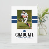 ネイビ男らしー2025卒業写真 案内状 (スタンド正面)