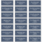 ネイビ素朴アンドホワイト結婚ズゲスト住所 シール (正面)