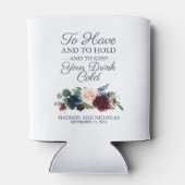 ネイビ素朴マルサラフローラ結婚ズクーラーボックス 缶クーラー (裏面)