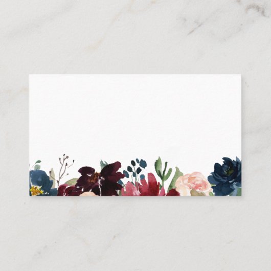 ネイビ素朴マルサラフローラ結婚ズフラット座席表 プレイスカード