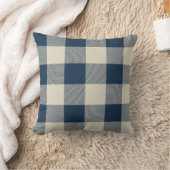 ネイビ素朴ーとベージュのバッファローチェックプライド クッション (ブランケット)