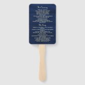 ネイビ素朴ーストリングラ結婚イトのハンドファン ハンドファン (裏面)