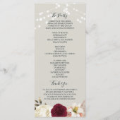 ネイビ素朴ー結婚式 プログラム（ライト付） プログラム (裏面)