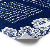 ネイビ素朴ー青ひまわり結婚の座席表8 ポスター (角)