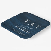 ネイビ素朴ー食べブ結婚したル・ドリンクとベ結婚ーズ ペーパープレート (傾斜あり)