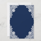 ネイビ素朴ー食べブ結婚したル・ドリンクとベ結婚ーズ 招待状 (裏面)