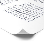 ネイビ素朴ー・ピオ結婚ニーの12テーブル座席表 ポスター (角)