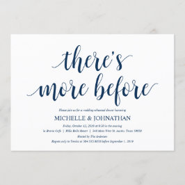 ネイビ素朴ー·ブルー·リハーサル·ディナー 招待状