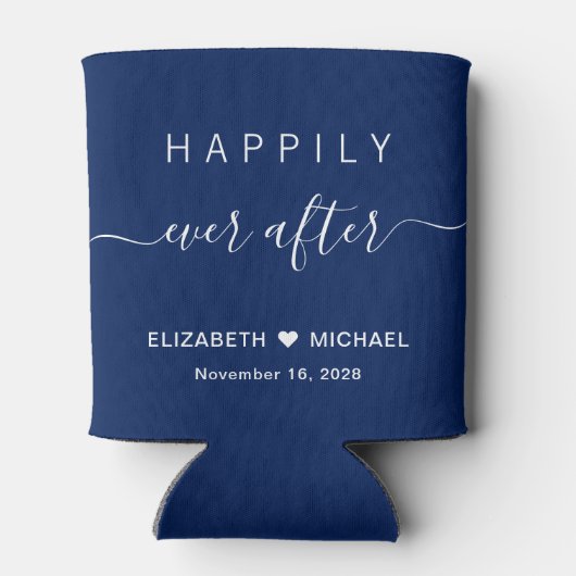ネイビ結婚ーブルーの後ずっと幸せに 缶クーラー (裏面)