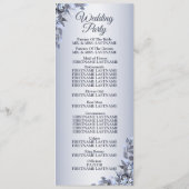 ネイビ結婚ーブルーフローラシルバーウェルカムエレガント プログラム (裏面)