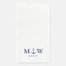 ネイビ結婚ー航海の・ブルー・ホワイト・モノグラム