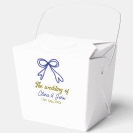 ネイビ結婚ー・ブルー・ボウ・カップルの名前 フェイバーボックス