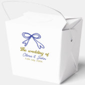 ネイビ結婚ー・ブルー・ボウ・カップルの名前 フェイバーボックス (裏面)