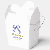 ネイビ結婚ー・ブルー・ボウ・カップルの名前 フェイバーボックス (見開き)