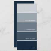 ネイビ絵を描ス見本新しい住所の発表 招待状 (正面/裏面)