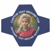 ネイビ縁どーと写真と文字ののまわりに輪 サッカーボール (フラット)