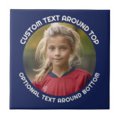 ネイビ縁どーと写真と文字ののまわりに輪 タイル (正面)