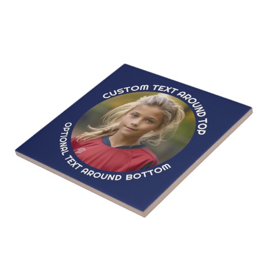 ネイビ縁どーと写真と文字ののまわりに輪 タイル (側面)