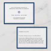 ネイビ縁どービーウェディング受付エンクロージャカード エンクロージャーカード (正面/裏面)