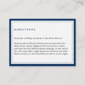 ネイビ縁どービーウェディング受付エンクロージャカード エンクロージャーカード (裏面)