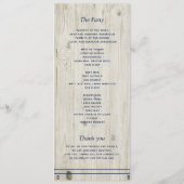 ネイビ航海のいかり素朴ウッド結婚ズ プログラム (裏面)