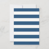 ネイビ航海のガニパーソナライズされた小洗礼 招待状 (裏面)