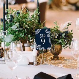 ネイビ航海のタコ結婚のテーブル番号カード テーブルナンバー