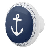 ネイビ航海のーいかりとロープ編み セラミックノブ (右)