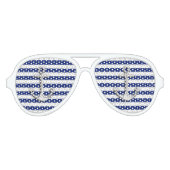 ネイビ航海のーいかりにクロムのようなストライプ アビエーターサングラス (正面)