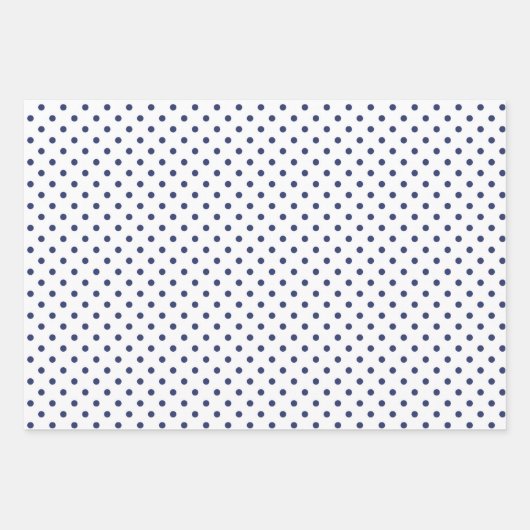 ネイビ航海のーいかりキュート水玉模様ジグザグボーイ ラッピングペーパーシート (正面2)