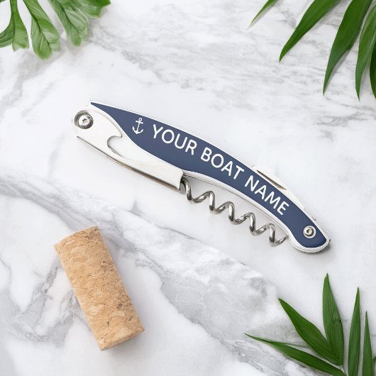 ネイビ航海のーいかりボート名ウェイターコルクねじ ソムリエナイフ