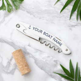 ネイビ航海のーいかりボート名 ソムリエナイフ