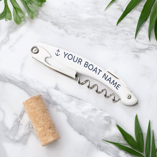 ネイビ航海のーいかりボート名 ソムリエナイフ