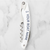 ネイビ航海のーいかりボート名 ソムリエナイフ (正面)