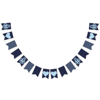 ネイビ航海のーとホワイトのバンティング バンティングフラッグ