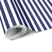 ネイビ航海のーとホワイトカバナストライプ ラッピングペーパー (ロールコーナー)