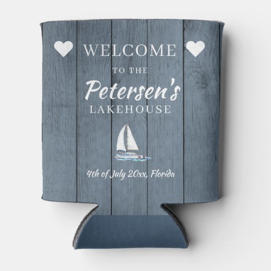 ネイビ航海のーカスタムブルーファミリーレイクハウスパーティー 缶クーラー (正面)