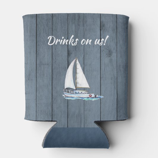 ネイビ航海のーカスタムブルーファミリーレイクハウスパーティー 缶クーラー (裏面)