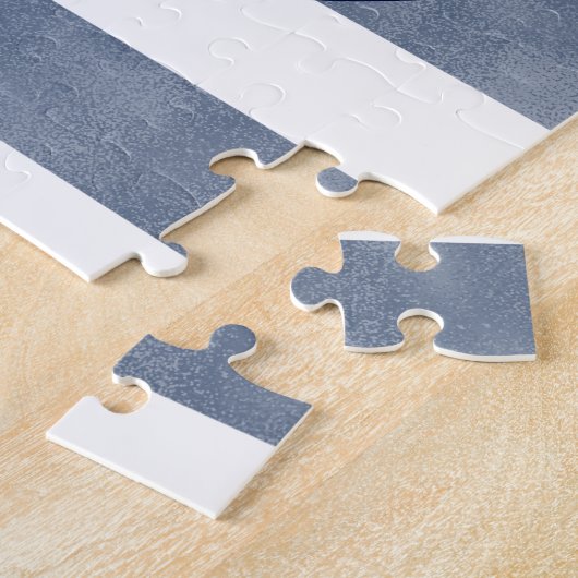 ネイビ航海のーストライプいかりの姓 ジグソーパズル (側面)