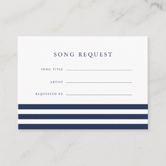 ネイビ航海のーストライプの歌の要求カード エンクロージャーカード (正面)