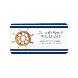 ネイビ航海のーストライプズ水色ハンドル ラベル