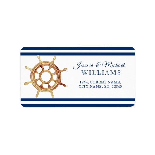 ネイビ航海のーストライプズ水色ハンドル ラベル (正面)