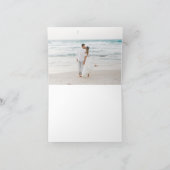 ネイビ航海のーストライプパーソナライズされたあり サンキューカード (内部)