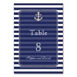 ネイビ航海のーストライプ・ウェディングテーブル番号 テーブルナンバー