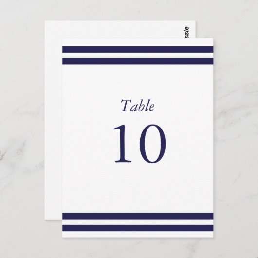 ネイビ航海のーテーブル番号 ポストカード (正面/裏面)