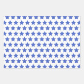 ネイビ航海のーパターン:いかり、ストライプ星、星 ラッピングペーパーシート (正面3)